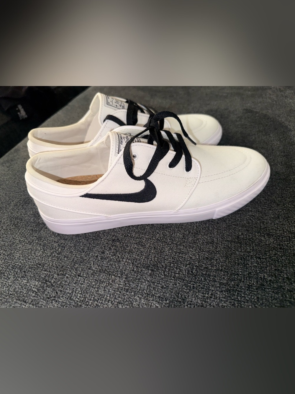 Nike SB Zoom Stefan Janoski Canvas RM Sneakers White & Black Mens US 11